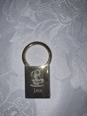 Gold Tone Collectable JAVA keychain